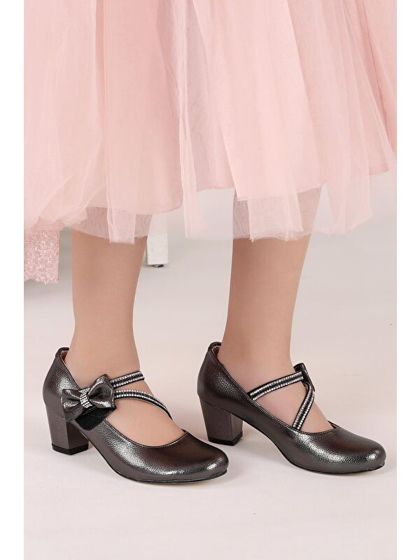 Aisha Vakko Günlük Kız Çocuk 4 Cm Topuklu Abiye Ayakkabı - Görsel 3