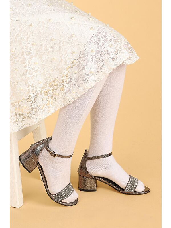 Elinor Çatlak Günlük Kız Çocuk 3 Cm Topuklu Sandalet Abiye Ayakkabı - Görsel 3