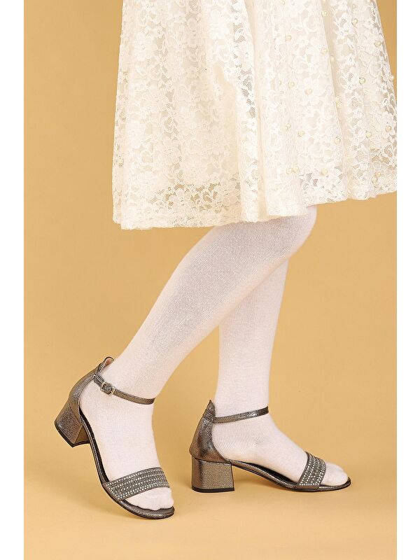 Elinor Çatlak Günlük Kız Çocuk 3 Cm Topuklu Sandalet Abiye Ayakkabı - Görsel 4