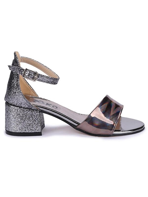 Sheila Ayna Kum Günlük Kız Çocuk 3 Cm Topuklu Sandalet Abiye Ayakkabı - Görsel 4