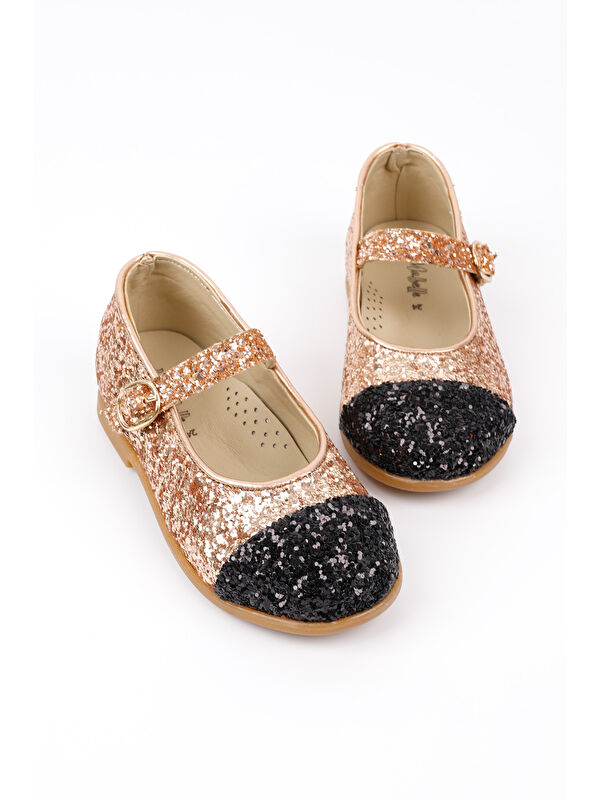 Rose Pullu Tokalı Kız Çocuk Ayakkabı - Görsel 3