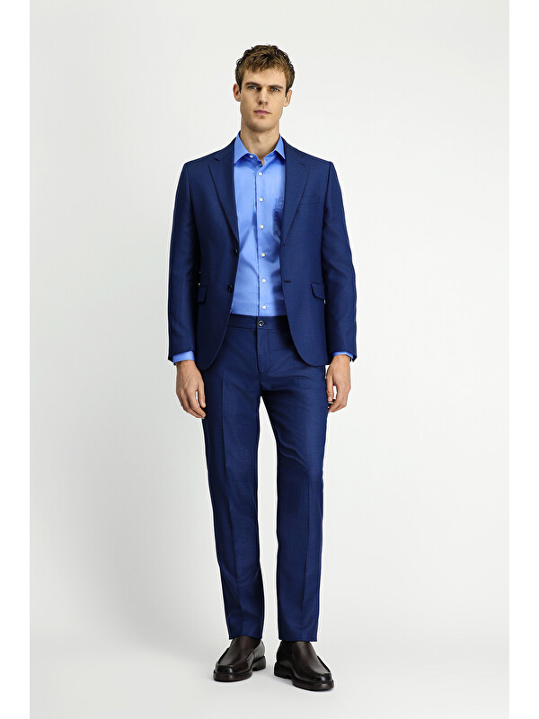 Kiğılı 7 Drop Slim Fit Dar Kesim Desenli Beli Lastikli Takım Elbise