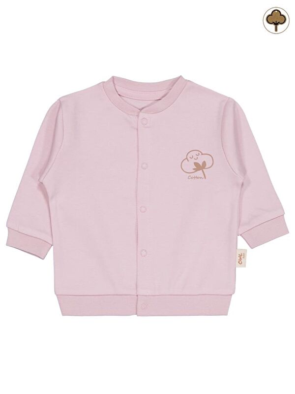 Civil Baby Organik Pamuklu 1-12 Ay Bebe Hırka - Pembe 9-12 Ay