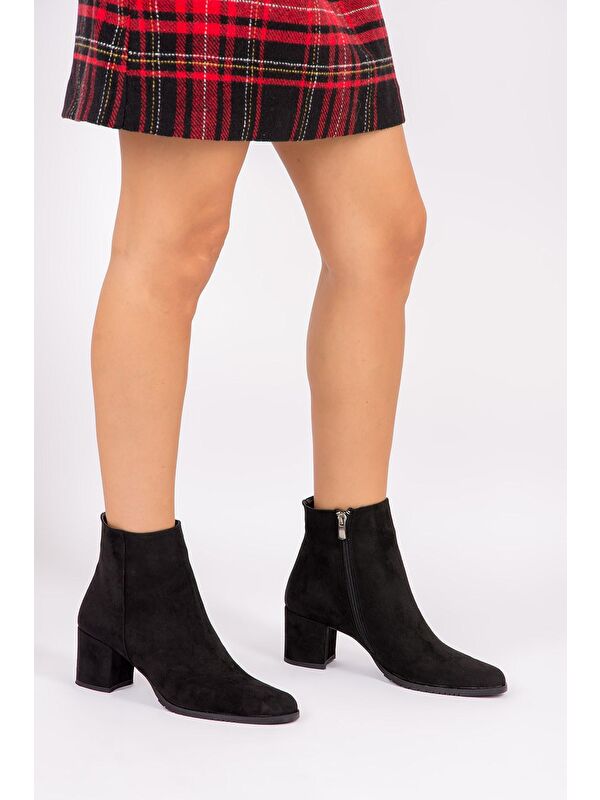 G654013102 Siyah Kadın Bot - Görsel 3