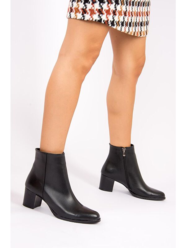 G654013109 Siyah Kadın Bot - Görsel 4