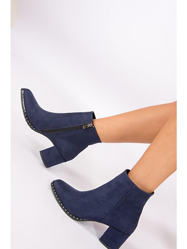 C654013302 Lacivert Kadın Bot - Görsel 3