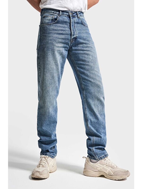 It's Basic Erkek Jean Rengi Straight Fit %100 Pamuk Denim