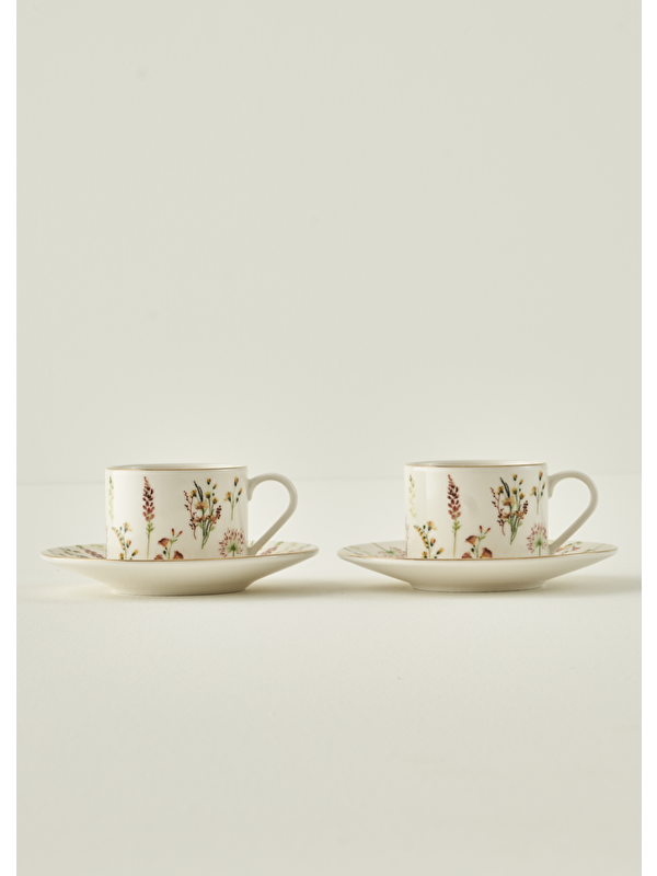 Bella Maison Flores Porselen 2'li Çay Fincanı Seti (180 cc)