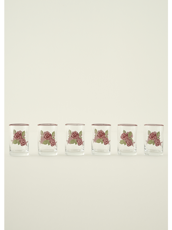 Bella Maison Rose 6'lı Kahve Yanı Su Bardağı (100 cc)