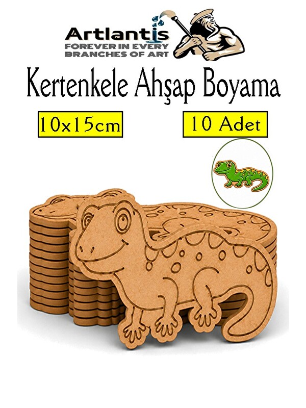 Artlantis Ahşap Boyama Böcekler 10 Adet 10x15cm Boyama Böcek Figürleri Etkinlik Çocuk Gelişim Motor Beceri