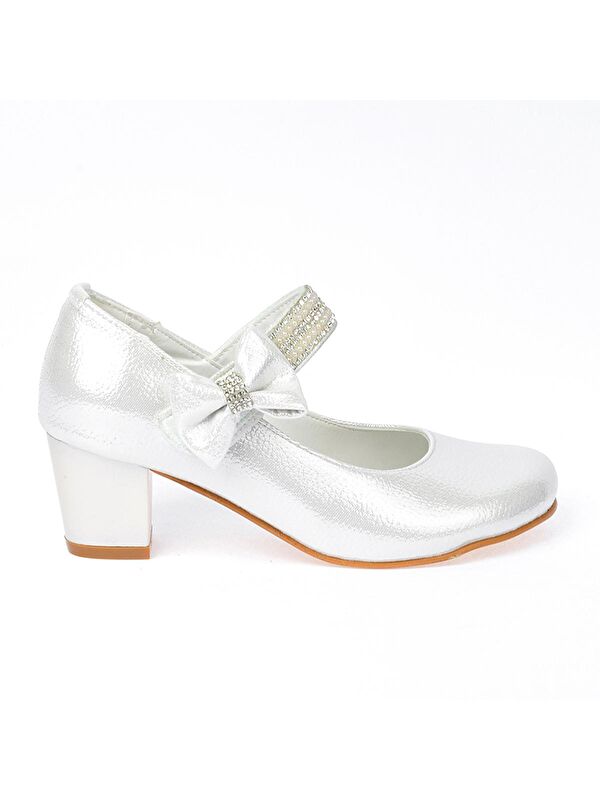 Cameli Vakko Günlük Kız Çocuk 4 Cm Topuklu Abiye Ayakkabı - Görsel 3