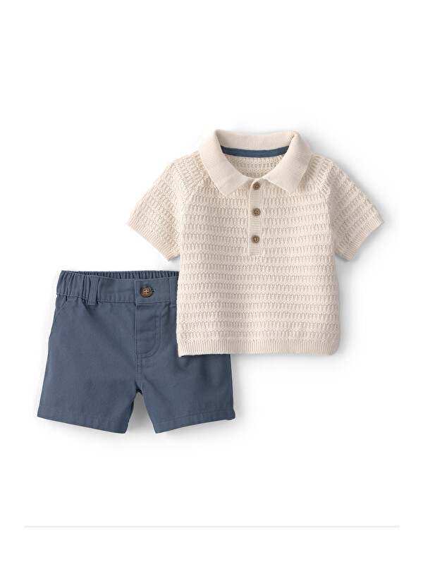 Carter's Erkek Bebek Alt Üst Set 3 Ay-24 Ay Bej