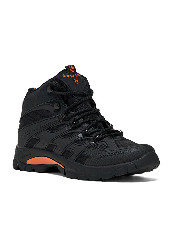 Tonny Black Siyah Tonny Black Rahat Kalip Unisex İtici Özellikli Bağcıklı Bot