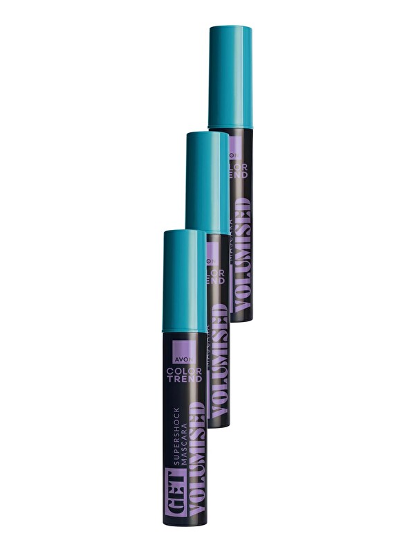 AVON Supershock Volume Loader Maskara Blackest Black 3'lü Set 10 ml