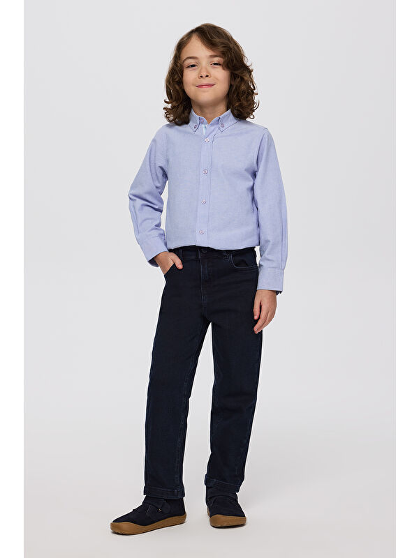 Panço Erkek Çocuk Cepli Lacivert Jean Pantolon