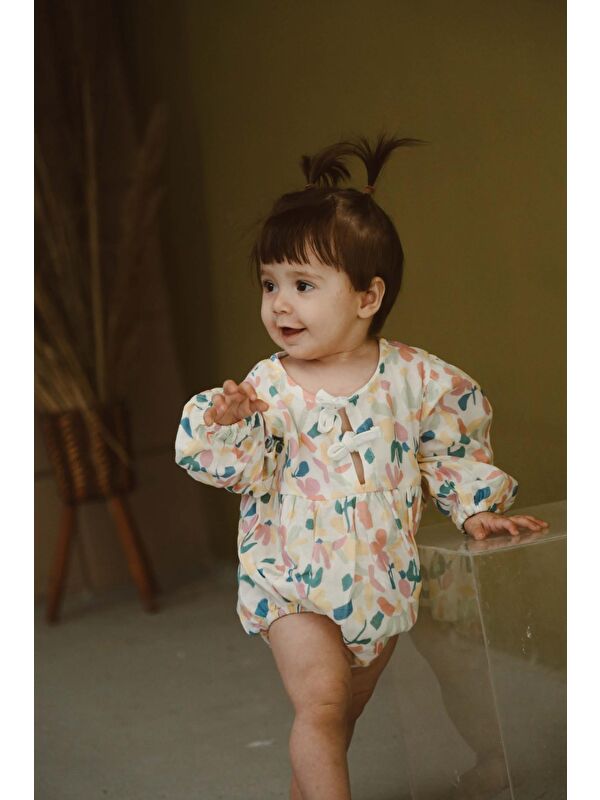 Oh La La Koala For Little Ones Renkli Baskılı Bebek Uzun Kollu Tulum