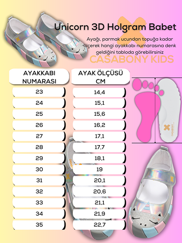 3d Hologram Kız Çocuk Sneakers - Görsel 6