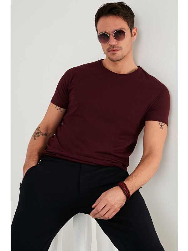 Buratti Bisiklet Yaka %100 Pamuk Slim Fit Basic Tişört 59020001