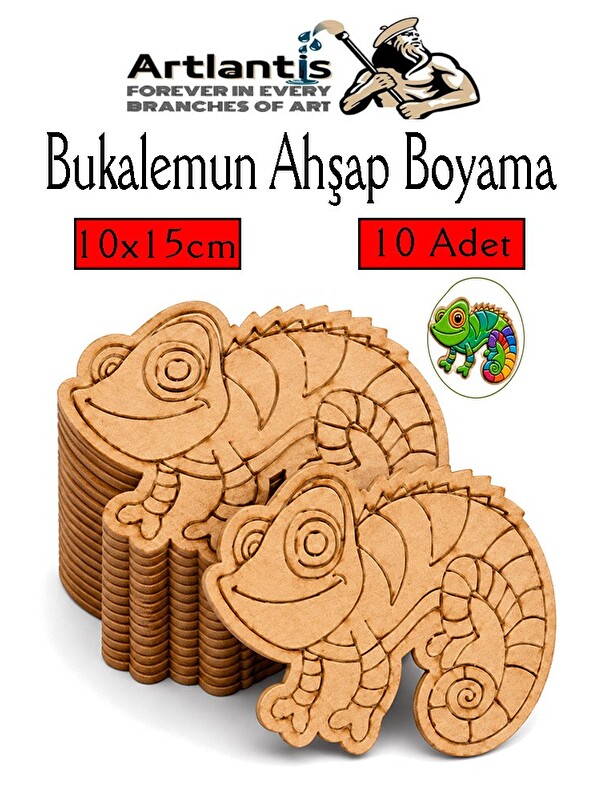 Artlantis Ahşap Boyama Böcekler 10 Adet 10x15cm Boyama Böcek Figürleri Etkinlik Çocuk Gelişim Motor Beceri
