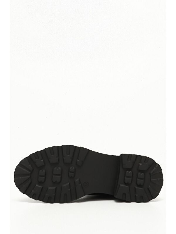 SİYAH Yuvarlak Burun Fermuarlı Kadın Günlük Bot 35055 - Görsel 5