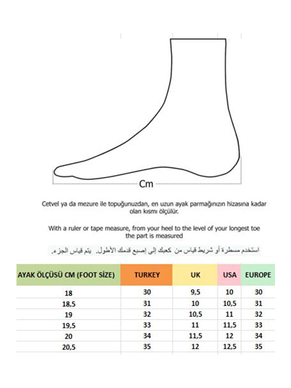 OLAF Günlük Ortopedik Bağcıklı Ve Cırtlı Çocuk Sneaker Spor Ayakkabı - Görsel 4