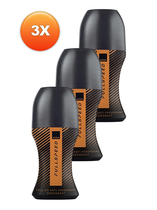 AVON Full Speed Erkek Rollon 50 ml 3'lü Set