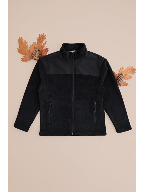 Fullamoda Paraşüt Kumaş Detaylı Polar Erkek Çocuk Sweatshirt