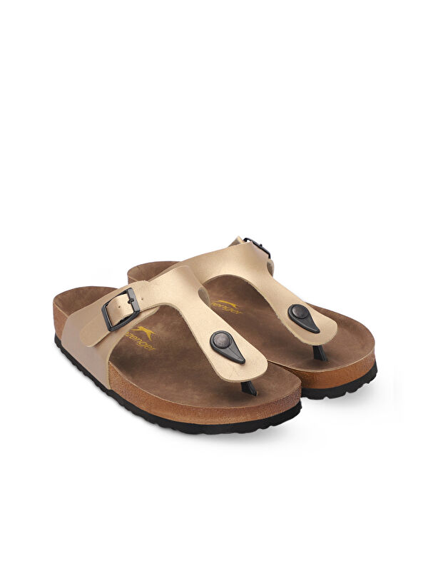 LUKE Kadın Parmak Arası Altın Terlik - Görsel 3