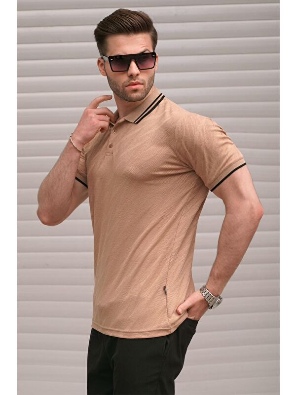 Madmext Vizon Polo Yaka Regular Fit Erkek Tişört 6110