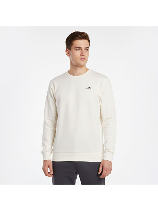 Hummel Jungle Erkek Beyaz Sweatshirt