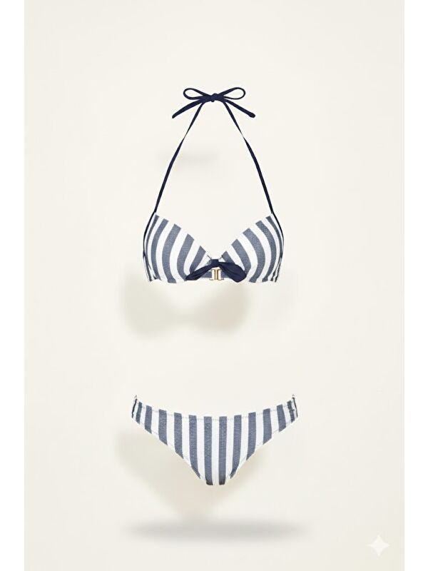 C&City Kadın Cali Kaplı Bikini Takım 00249 Lacivert