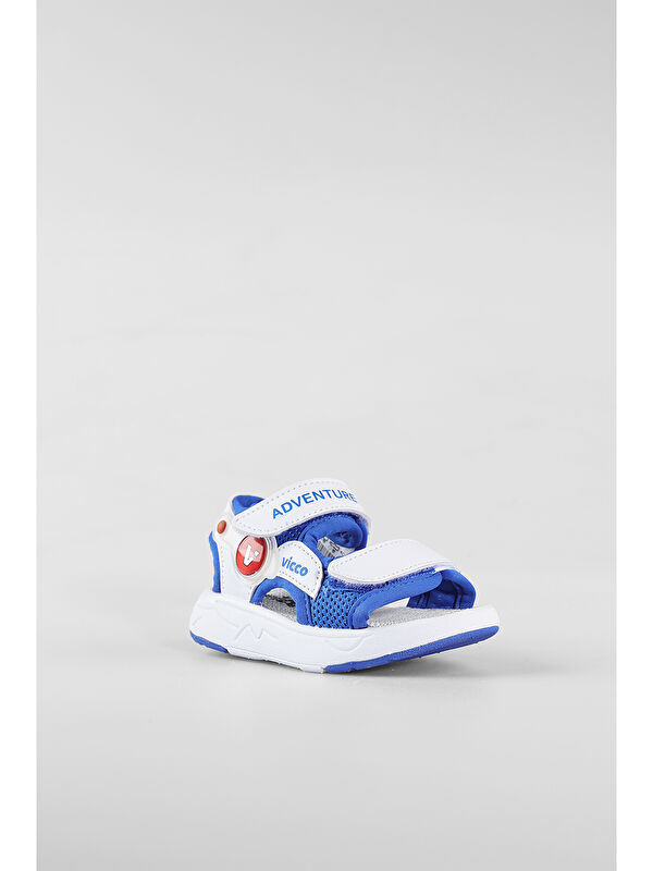 Mocha Hafif Erkek İlk Adım Saks Mavi Sandalet - Görsel 4