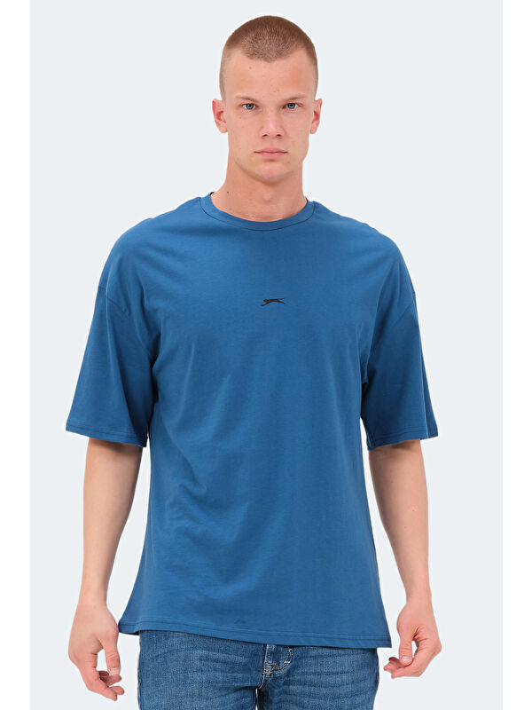 SLAZENGER Erkek %100 Pamuk Tişört Petrol