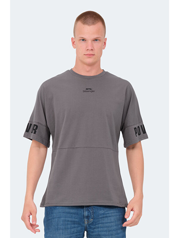 SLAZENGER Erkek Tişört  Koyu Gri
