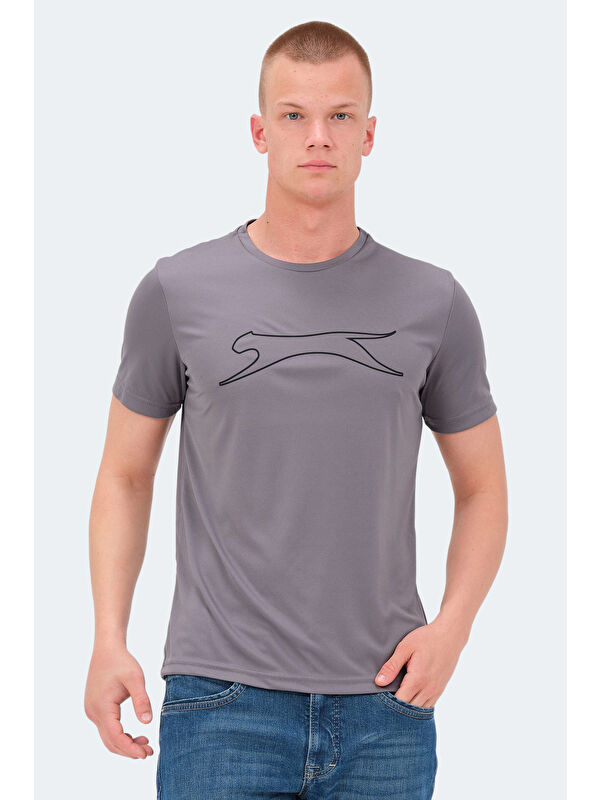 SLAZENGER NELLE KTN Erkek Tişört Koyu Gri