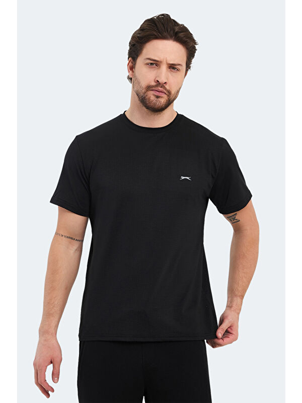 SLAZENGER OSWIN KTN Erkek Tişört Siyah