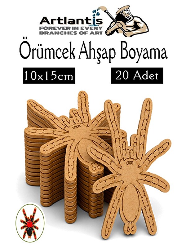 Artlantis Ahşap Boyama Böcekler 20 Adet 10x15cm Boyama Böcek Figürleri Etkinlik Çocuk Gelişim Motor Beceri