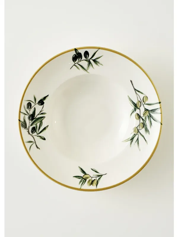 Bella Maison Olive Porselen Makarna Tabağı Yeşil (27 cm)