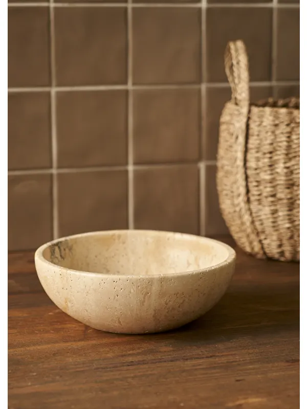 Bella Maison Ephesus Traverten Dekoratif Kase Naturel (20x7 cm)