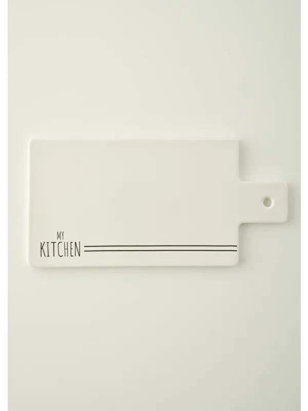 Bella Maison My Kitchen Porselen Sunum Tahtası Beyaz (30x15x0,8 cm)