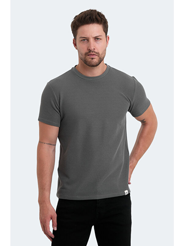 SLAZENGER veLveL Erkek Tişört Koyu Gri