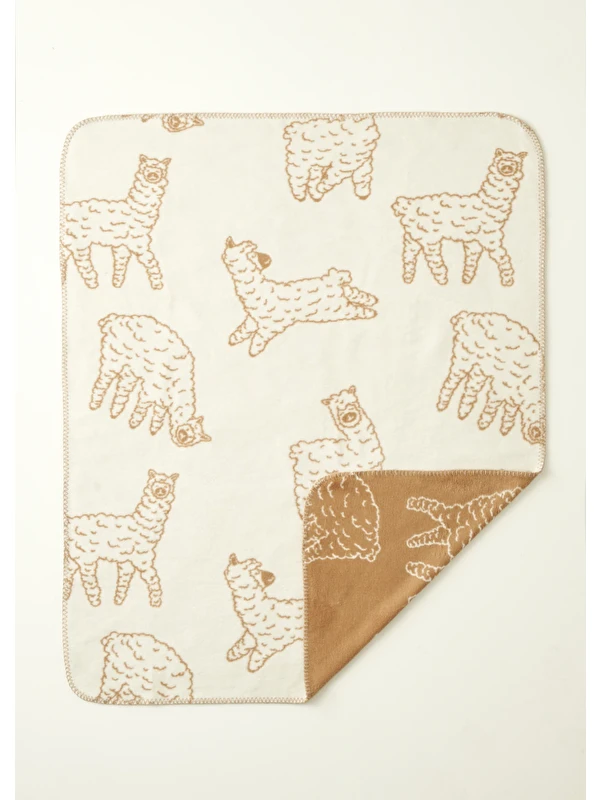 Bella Maison Alpaca Pamuklu Bebek Battaniyesi Bej (100x120 cm)