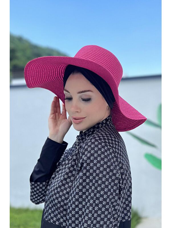 Remsa Mayo Hasır Şapka Fuşya RŞ-64