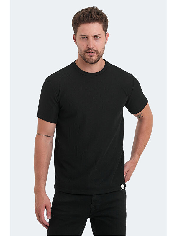 SLAZENGER veLveL Erkek Tişört Siyah