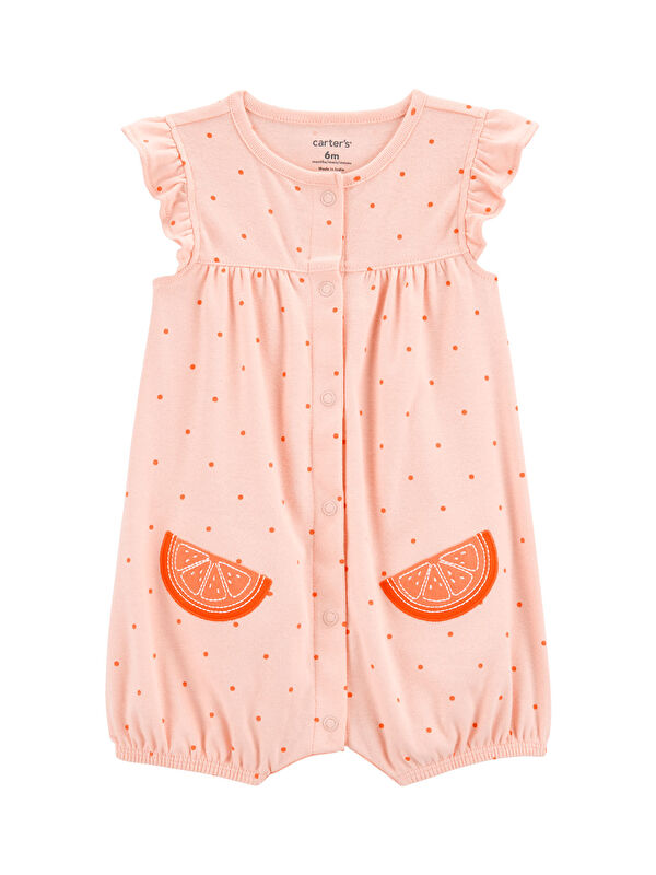 Carter's Kız Bebek Kısa Tulum 3 Ay-24 Ay Turuncu