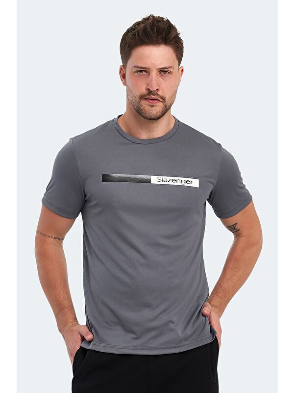 SLAZENGER Erkek Tişört Koyu Gri