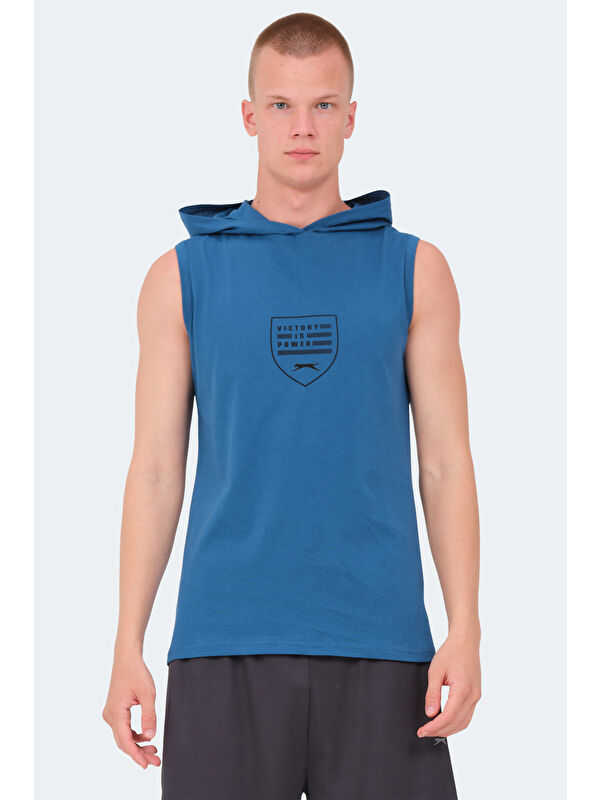 SLAZENGER veRSIO Erkek %100 Pamuk Tişört Petrol