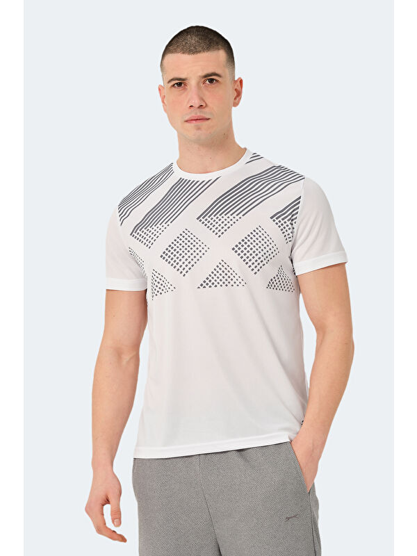 SLAZENGER Erkek Tişört Beyaz