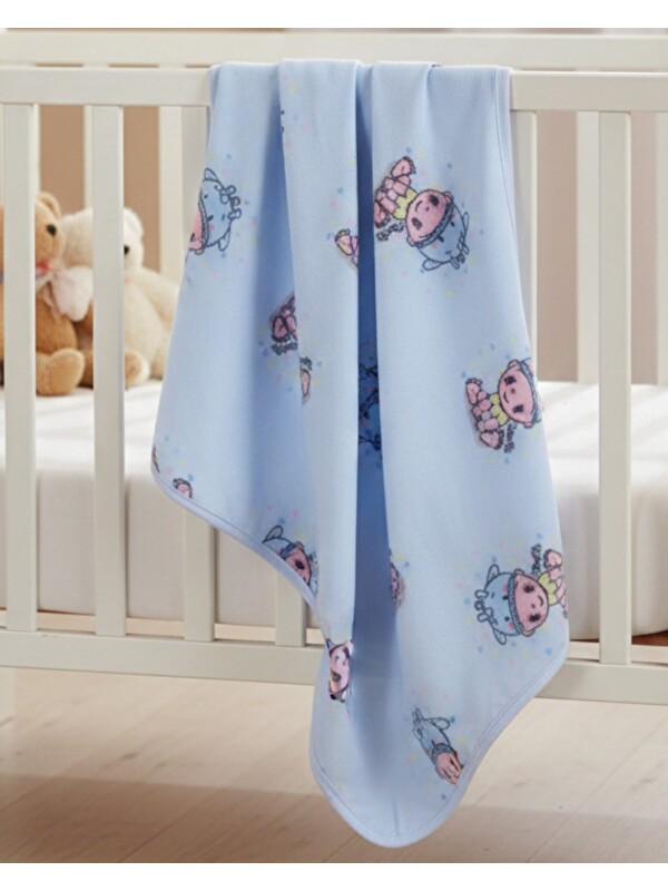 Ege Bebek Bebek Baskılı Polar Bebek Battaniye (En:77cm Boy:87 cm)