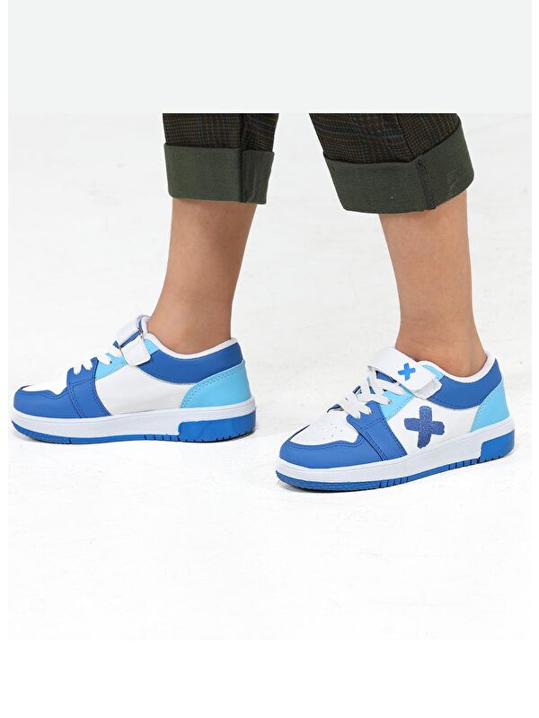 Casa Mavi Beyaz Erkek Çocuk Sneakers - Görsel 4